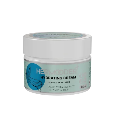 کرم آبرسان کاسه ای انواع پوست هرمودر 300mlhermooder for all skin types hydrating cream