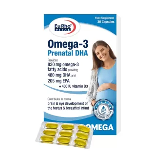 کپسول امگا3 پریناتال دی اچ آ یوروویتال 30 عددی | حفظ سلامتی مادر و کودک