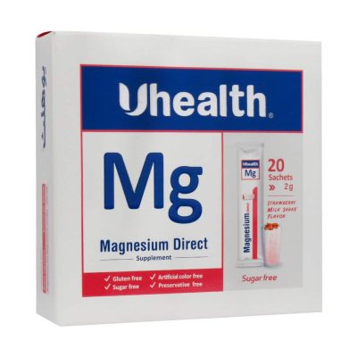 ساشه منیزیم دایرکت یوهلث فارمد سلامت سینا 20 عدد Pharmed Salamat Sina Uhealth Magnesium Direct 20 Sachets