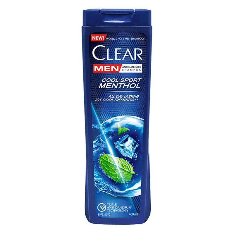 شامپو مردانه خنک کننده 400 میلی لیتر کلییر Clear Men Cool Sport Menthol Reduced Surfactant 400 ml