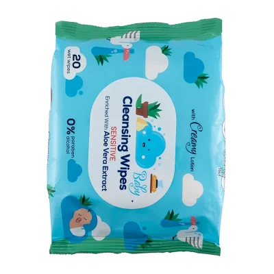 دستمال مرطوب پاک کننده کودک کانواس 20 عددی Canvas Cleansing Wipes Sensitive