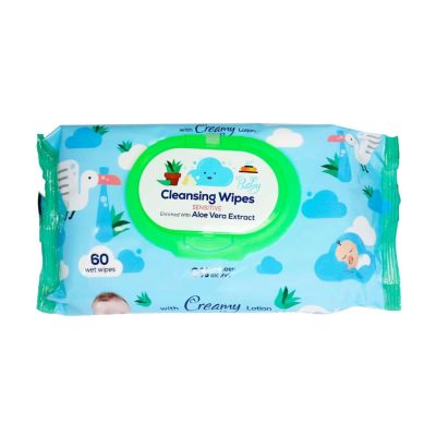 دستمال مرطوب پاک کننده کودک کانواس 60 عددی Canvas Cleansing Wipes Sensitive