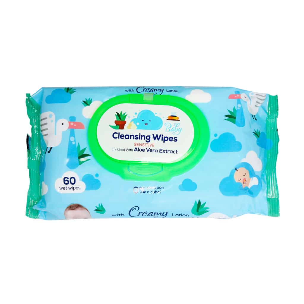 دستمال مرطوب پاک کننده کودک کانواس 60 عددی Canvas Cleansing Wipes Sensitive