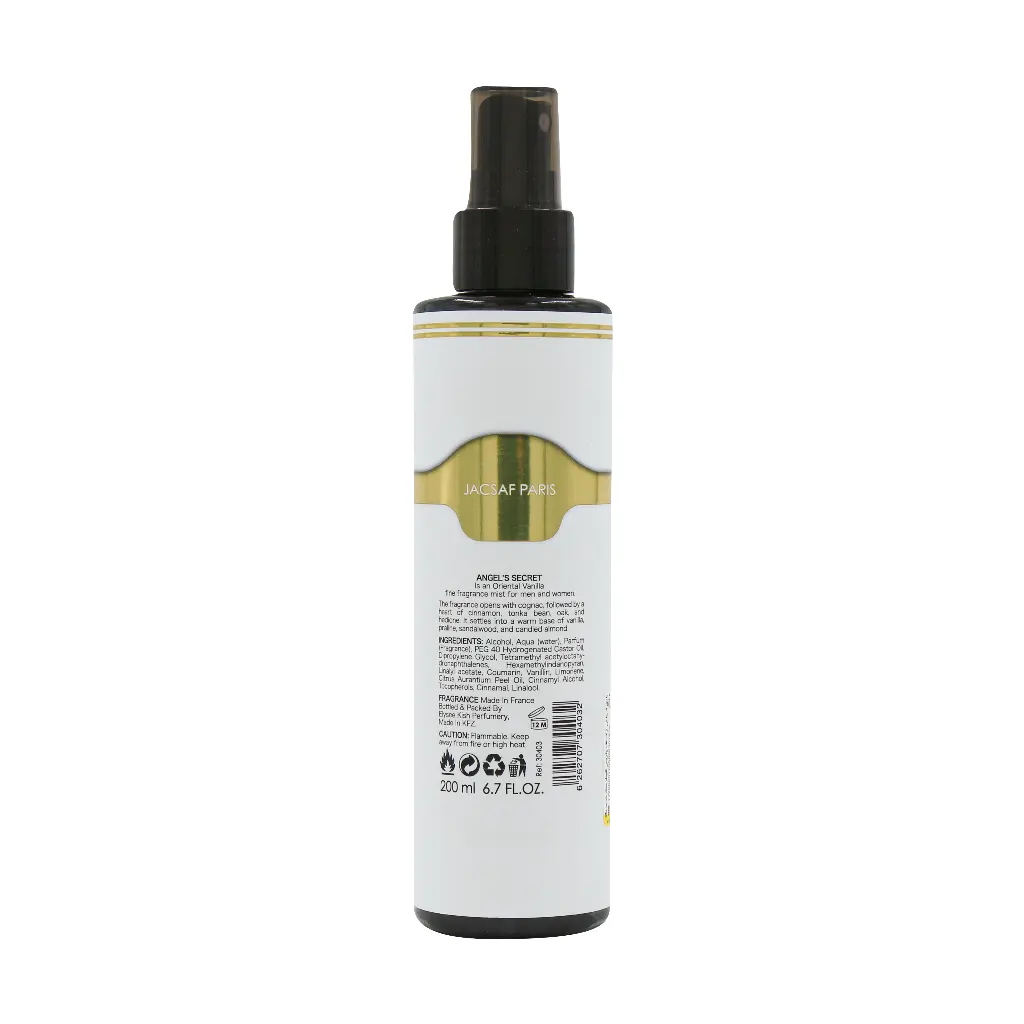 بادی اسپلش زنانه و مردانه ژک ساف مدل Angles Secret حجم 200 میلی لیتر Jacsafe Angles Secret Body Splash 200 ml