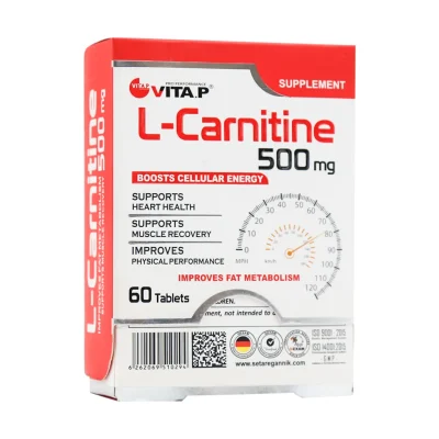 قرص ال کارنیتین 500 میلی گرم ویتاپی 60 عدد Vitap L Carnitine 500mg 60 Tablets