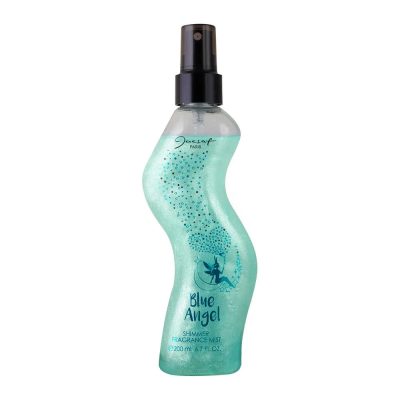 بادی اسپلش زنانه شاین دار ژک ساف مدل Blue Angel حجم 200 میلی لیتر Jacsaf Blue Angel Shimmer Body Splash 200 ml