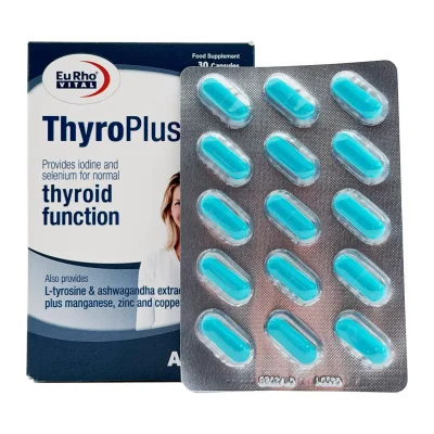 کپسول تیروپلاس یوروویتال بسته 30 عددی Eurho Vital Thyroplus Capsules 30 count
