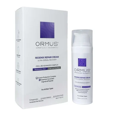 کرم ترمیم کننده اورموس مدل Ultra Dermal Recovery مناسب انواع پوست و حساس حجم 50 میلی لیتر Ormus Ultra Dermal Recovery Regenix Repair Cream 50 ml