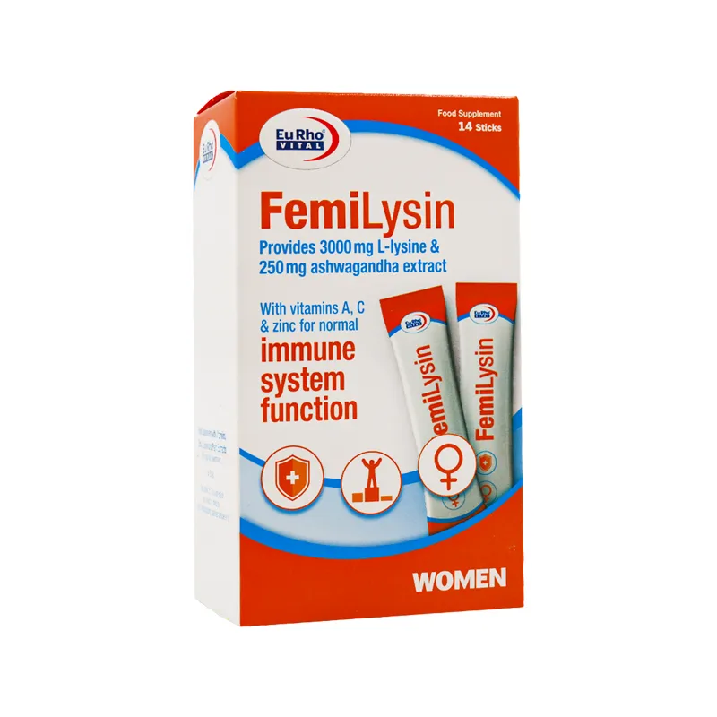 ساشه فمی لایزین یوروویتال 14 عدد Eurhovital Femilysin 14 Sticks