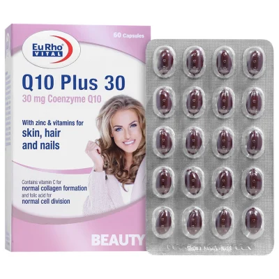 کپسول کیوتن پلاس 30 یوروویتال 60 عددی Eurho Vital Q10 Plus 30 mg Capsule 60 count