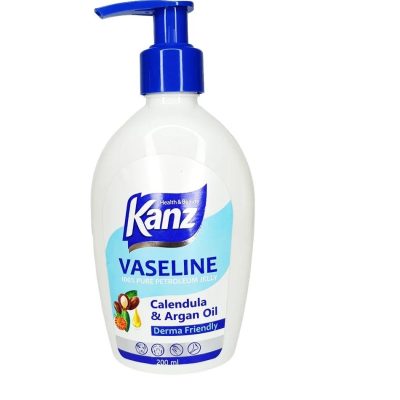 وازلین پمپی آبی بدون اسانس حجم 200 میلی لیتر کنز Kanz Blue Pump Vaseline 200 ml