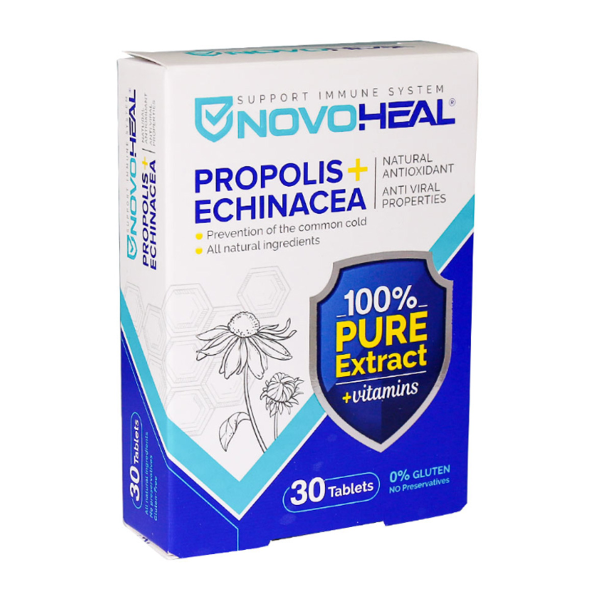قرص نووهیل فاران شیمی تقویت کننده سیستم ایمنی و کمک به درمان عفونت HPV بسته 30 عددی Faran Shimi Novoheal Support Immune System 30 Tabs