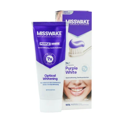 خمیر دندان ضد زردی بنفش میسویک حجم 75 میلی لیتر Misswake Purple Anti-Yellowing Toothpaste 75 ml