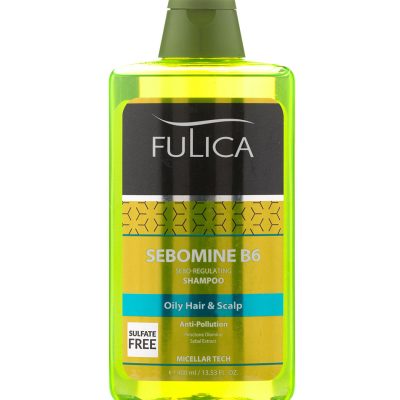 شامپو فولیکا مدل Sebomine B6 فاقد سولفات مناسب موهای چرب حجم 400 میلی لیتر Fulica Sebomine B6 Shmapoo For Oily Hair 400ml