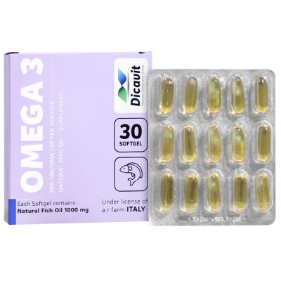 سافت ژل امگا 3 دیکاویت 1000 میلی گرم Dicavit Omega 3 1000 mg
