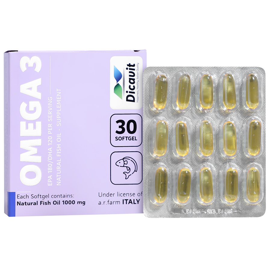 سافت ژل امگا 3 دیکاویت 1000 میلی گرم Dicavit Omega 3 1000 mg